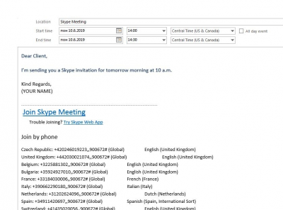 Button ''Join Skype Meeting''