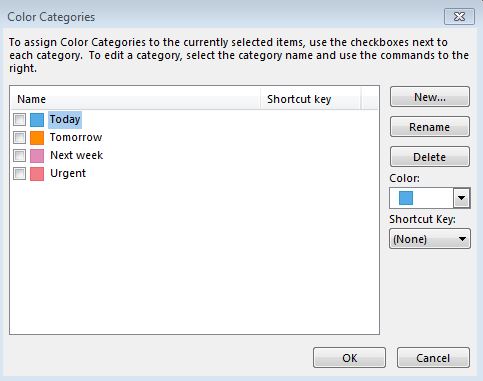 Set Categories in Outlook - image 2 ( 12 Tips to write an email in Outlook)
