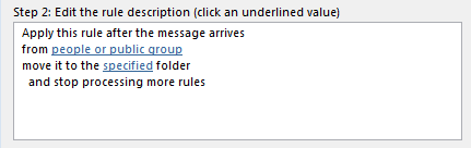 Move emails from a particular email address to a specific folder in Outlook - image 2